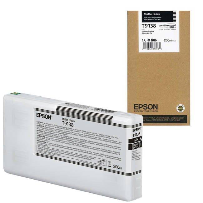 Epson T9138 Matte Black Ink Cartridge (200ml) C13T913800-PCR Business Solutions Ltd